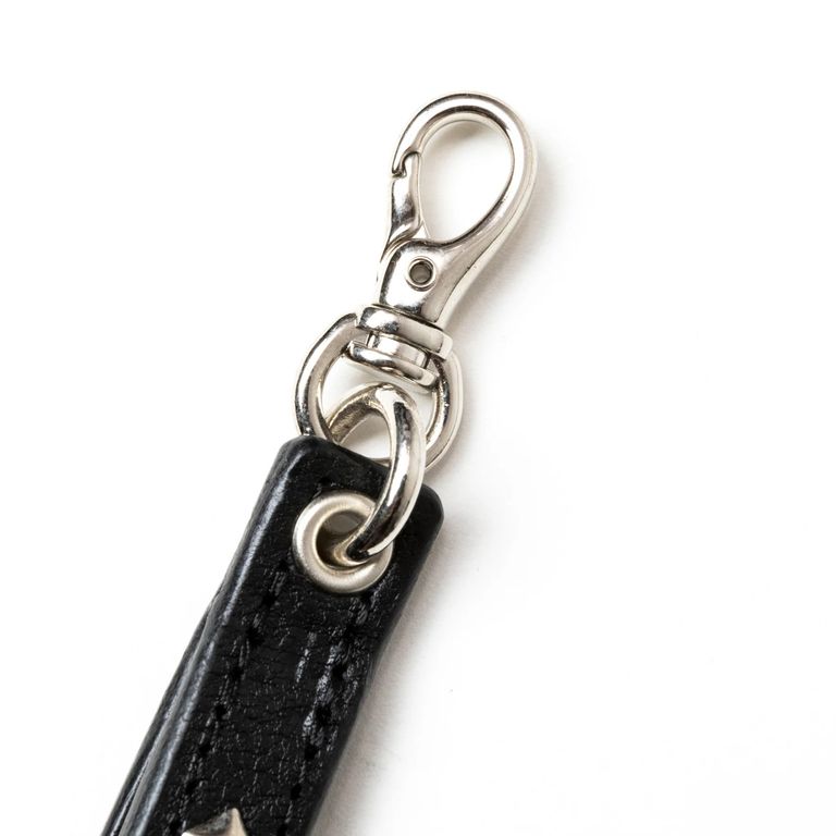 CALEE - STUDS LEATHER WRIST STRAP (BLACK) / スタッズレザー