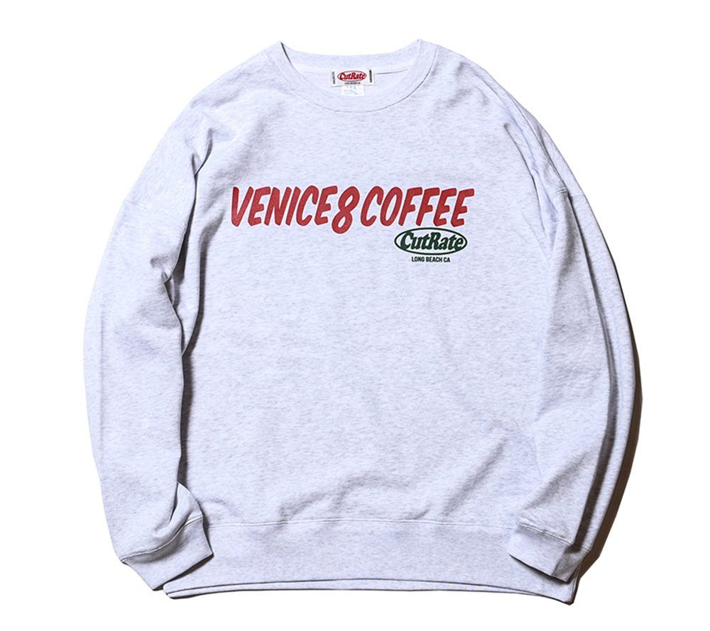 CUTRATE - ×VENICE8 COFFEE HOUSE®︎ CAW DROPSHOULDER CREW NECK