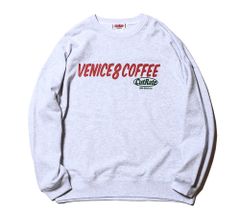 ×VENICE8 COFFEE HOUSE®︎ CAW DROPSHOULDER CREW NECK SWEAT (ASH GRAY) / ドロップショルダー クルーネックスウェット