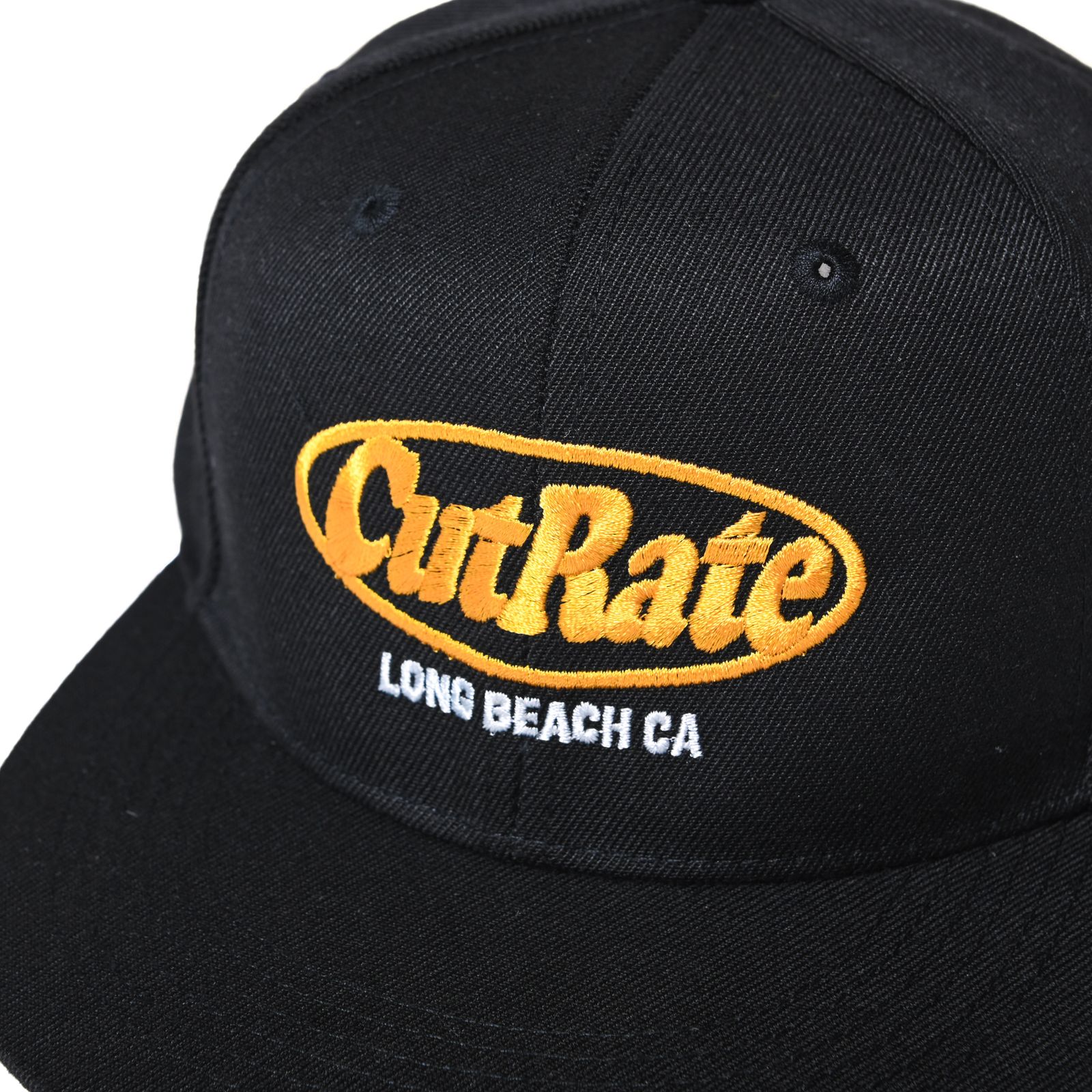 CUTRATE LOGO EMBROIDERY CAP  (BLACK/YELLOW)