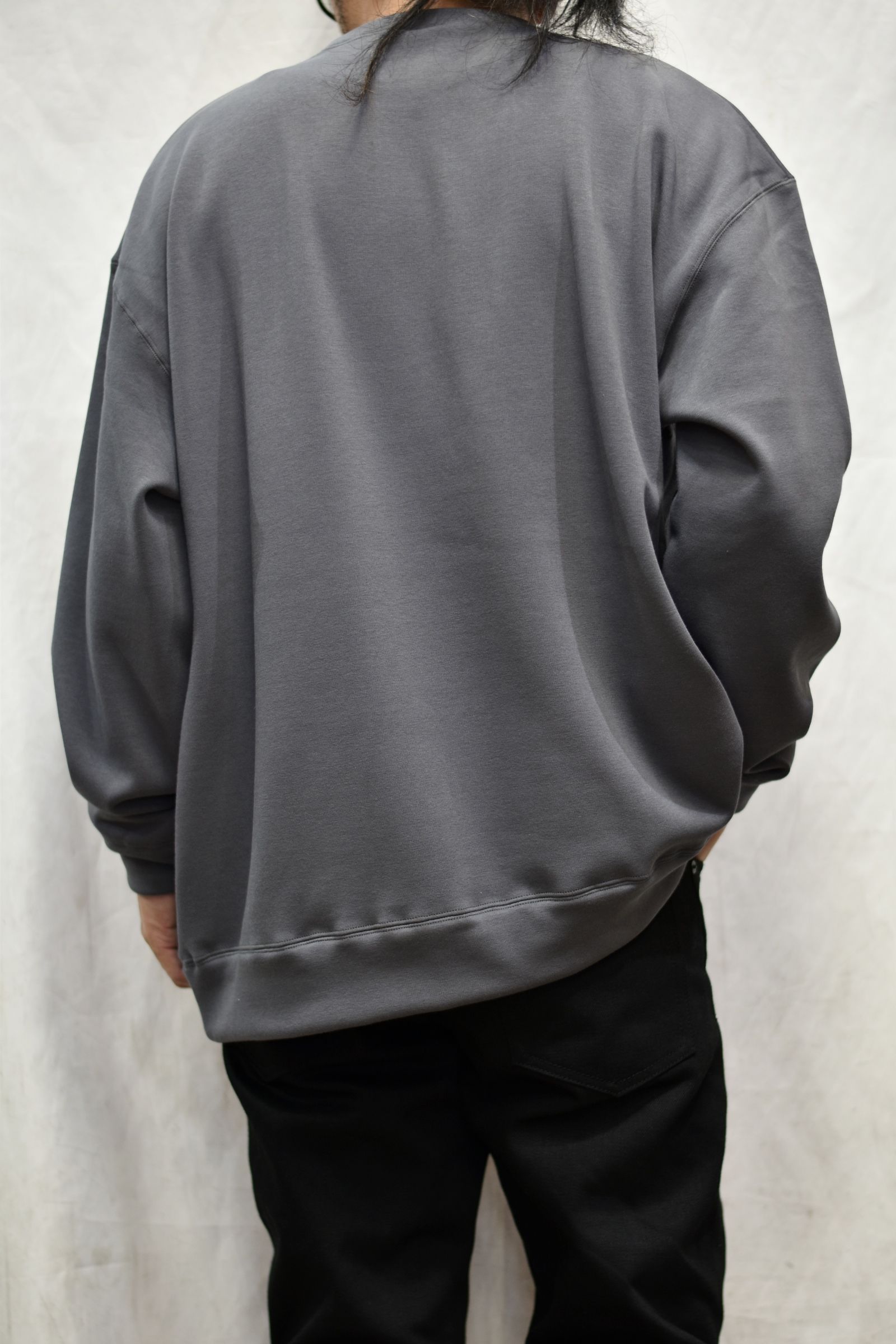 CALEE - BOMBER HEAT CREW NECK SWEAT (GRAY) | chord online store