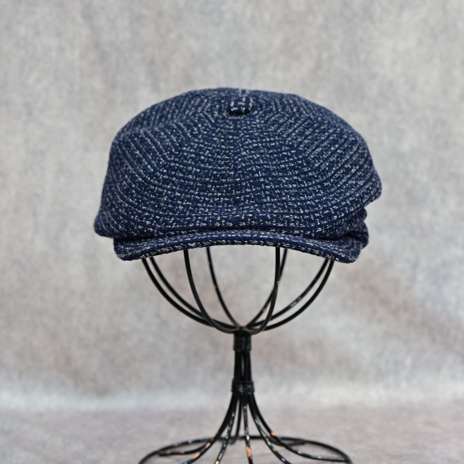 TWEED KNIT CASQUETTE （BLUE）｜ツイード ニット キャスケット （ブルー） PC-031-3650-40