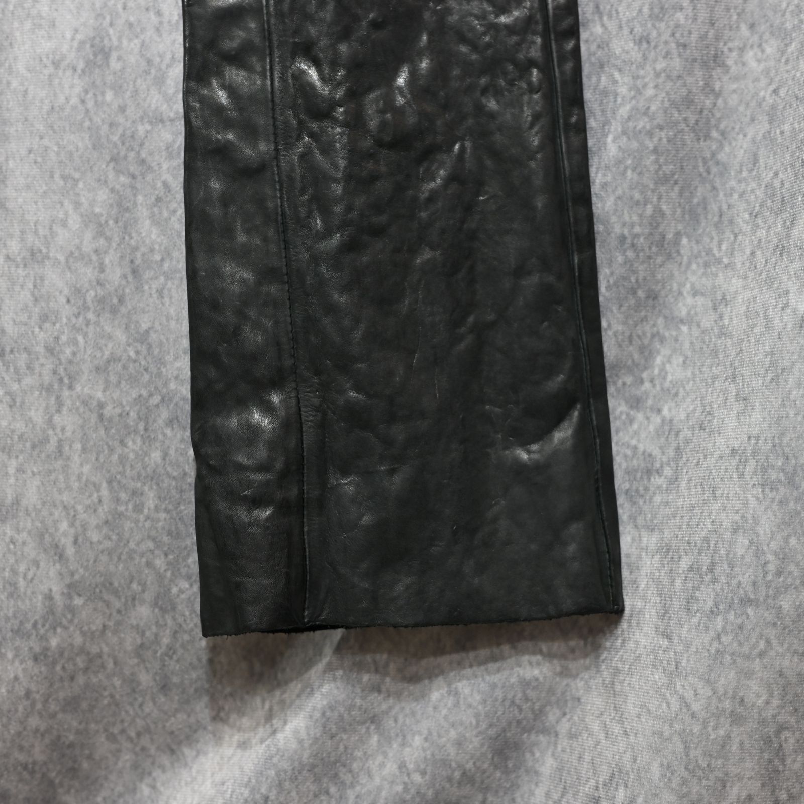 イタリーショルダー製品染め パンツ （BLACK）｜レザーパンツ 1254-08