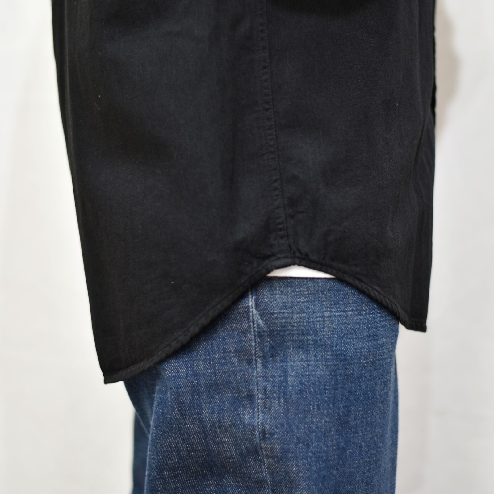 Band Collar OG. Denim Long SH (BLK)