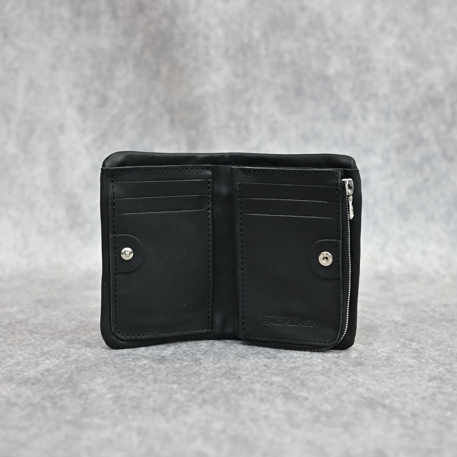 GUIDI オイルカーフ 二つ折り 財布 （BLACK）｜345-37