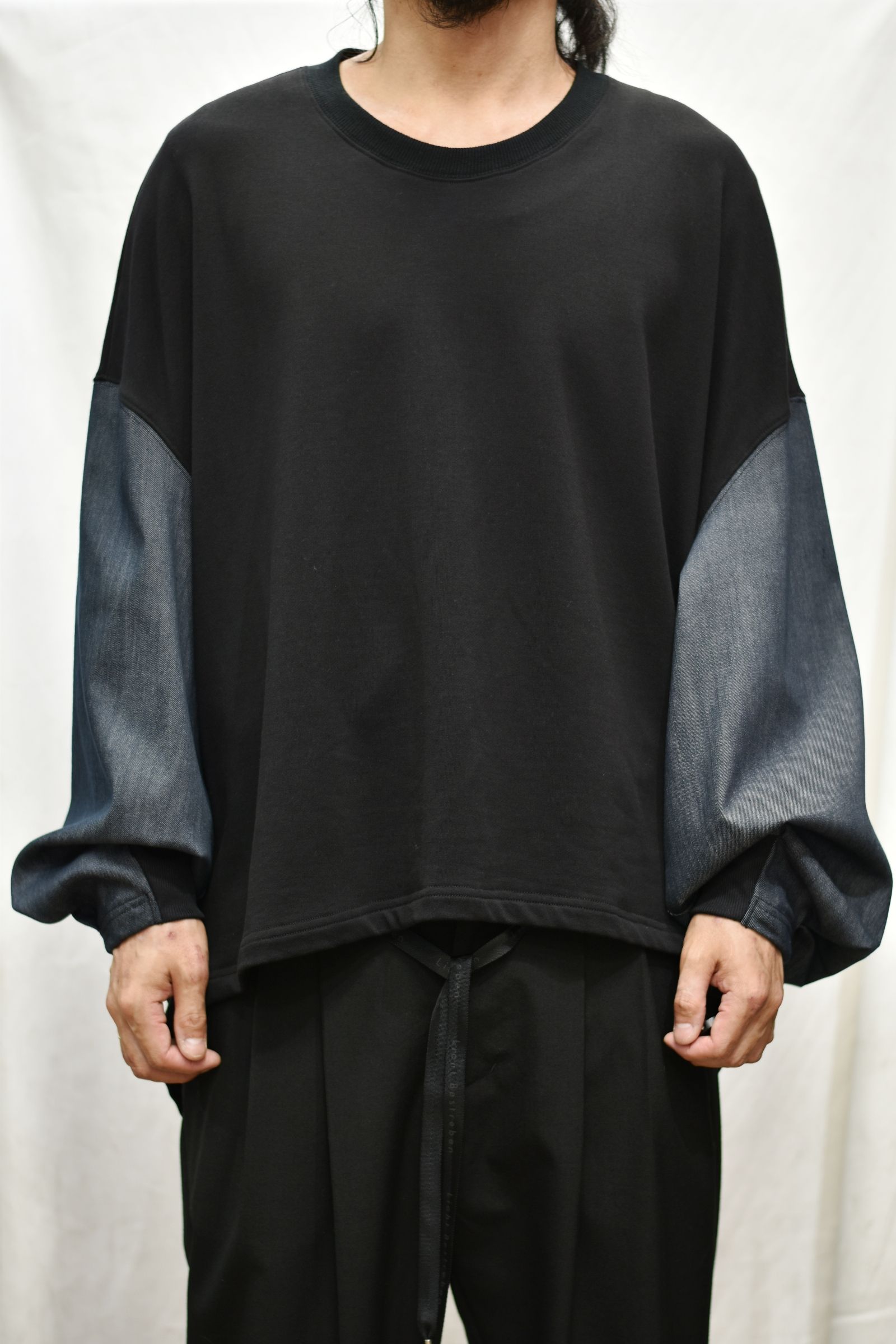 コンビネーションプルオーバー / LB21FW-PO02-DN (BLACK×NAVY)