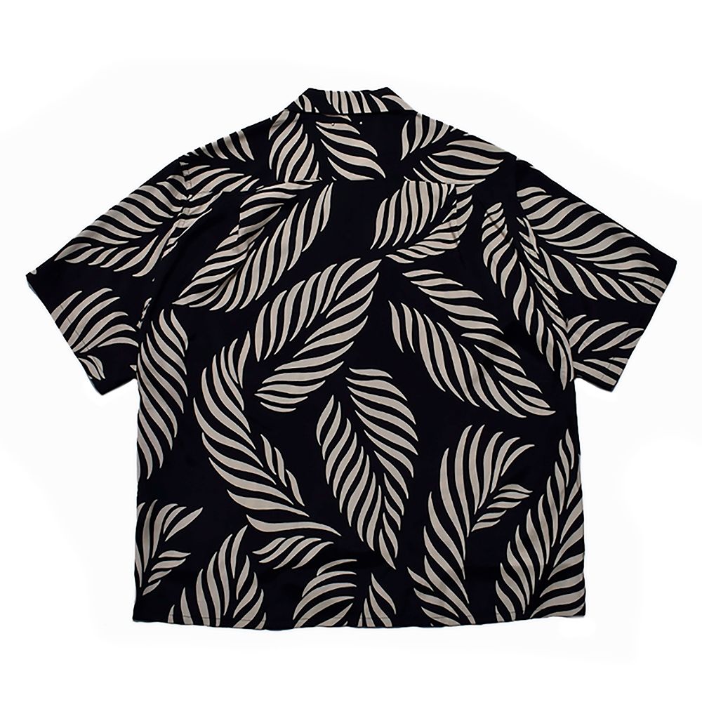 × WACKO MARIA Leaf Motif Hawaiian Shirt （BLACK×BEIGE） / ワコマリア アロハシャツ （ブラック×ベージュ） 25MND-WM001