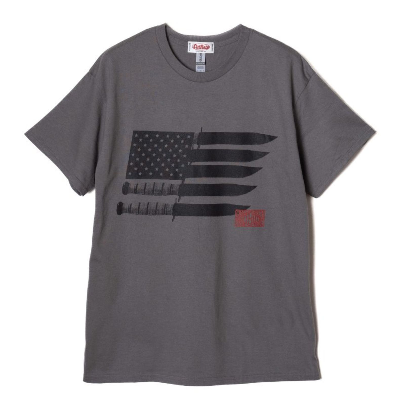 KNIFE FLAG LOGO S/S TEE (CHARCOAL) / プリントTシャツ