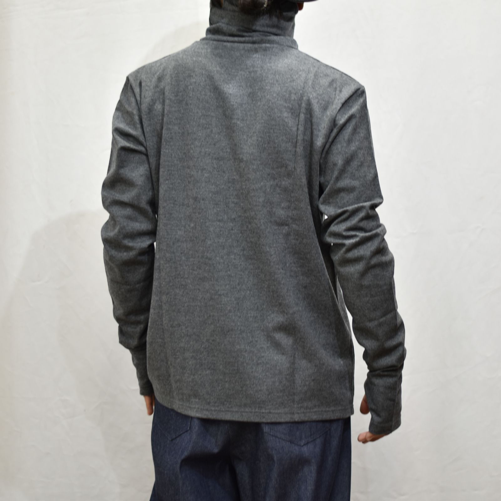 WOOL JERSEY COWL NECK TOP"