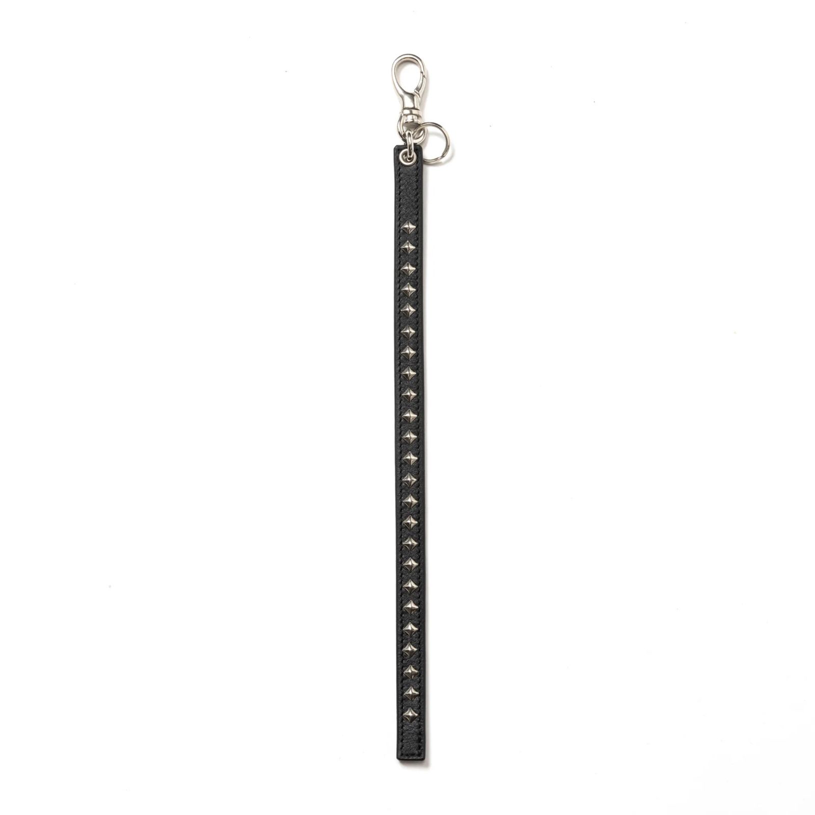 STUDS LEATHER LONG KEY RING (BLACK) / スタッズ レザー ロング キーリング