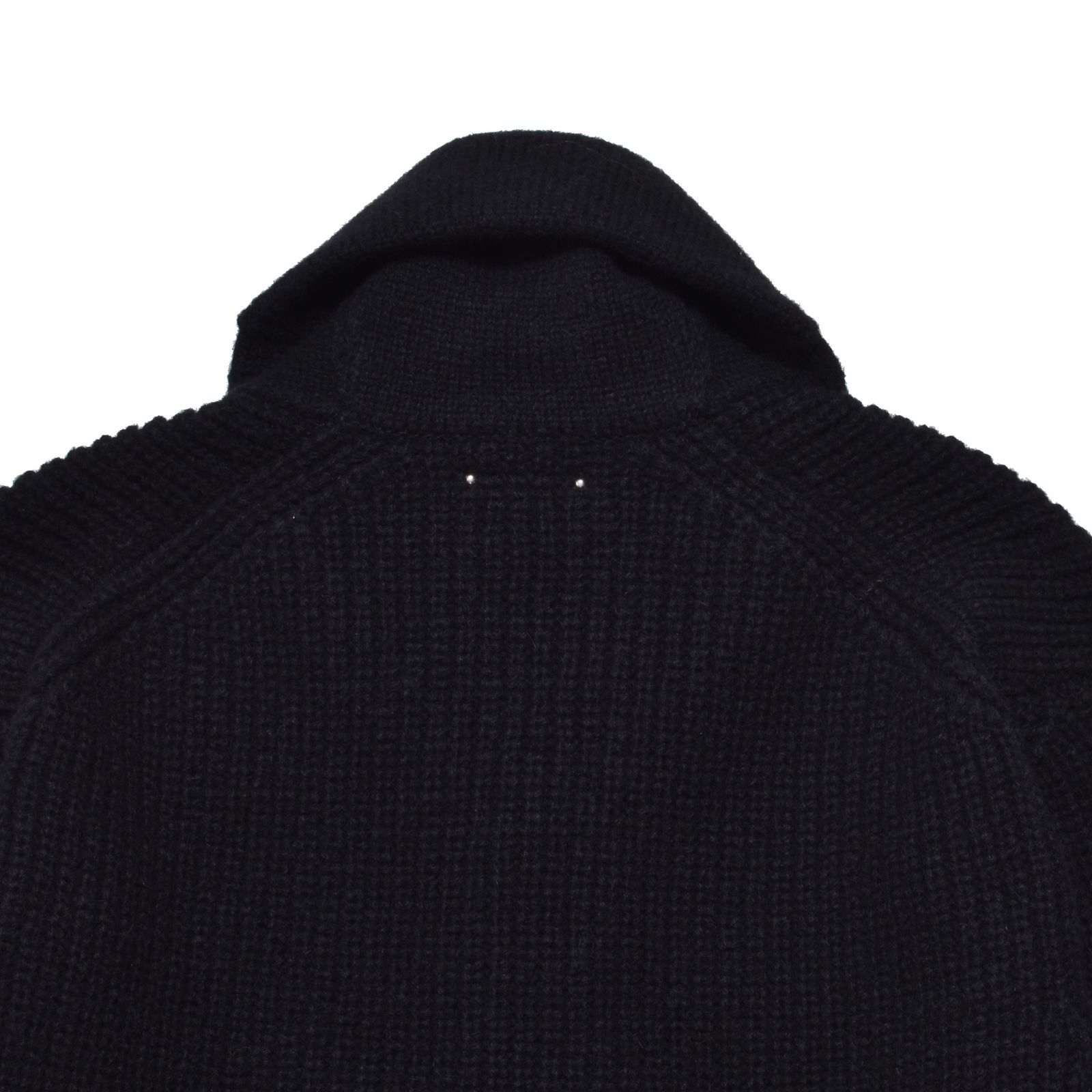 Baby Alpaca Wool Shawl Collar Knit Cardigan （BLK）｜ベビーアルパカ ショールカラーニットブルゾン｜MDFBF10601
