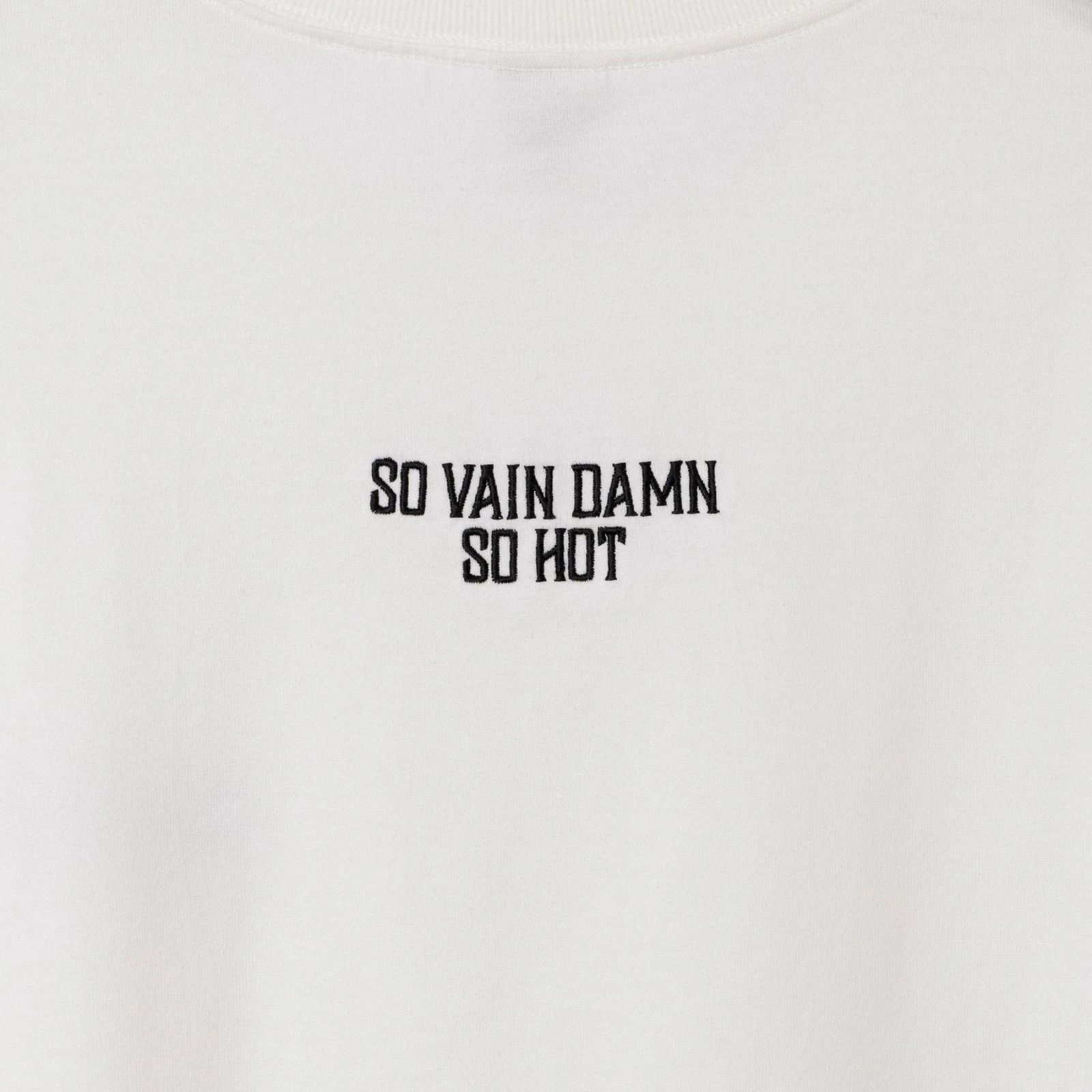 S.V.D.S.H DROP S/S TEE ＜EXCLUSIVE＞ (WHITE) / ドロップショルダー ロゴ刺繍 Tシャツ