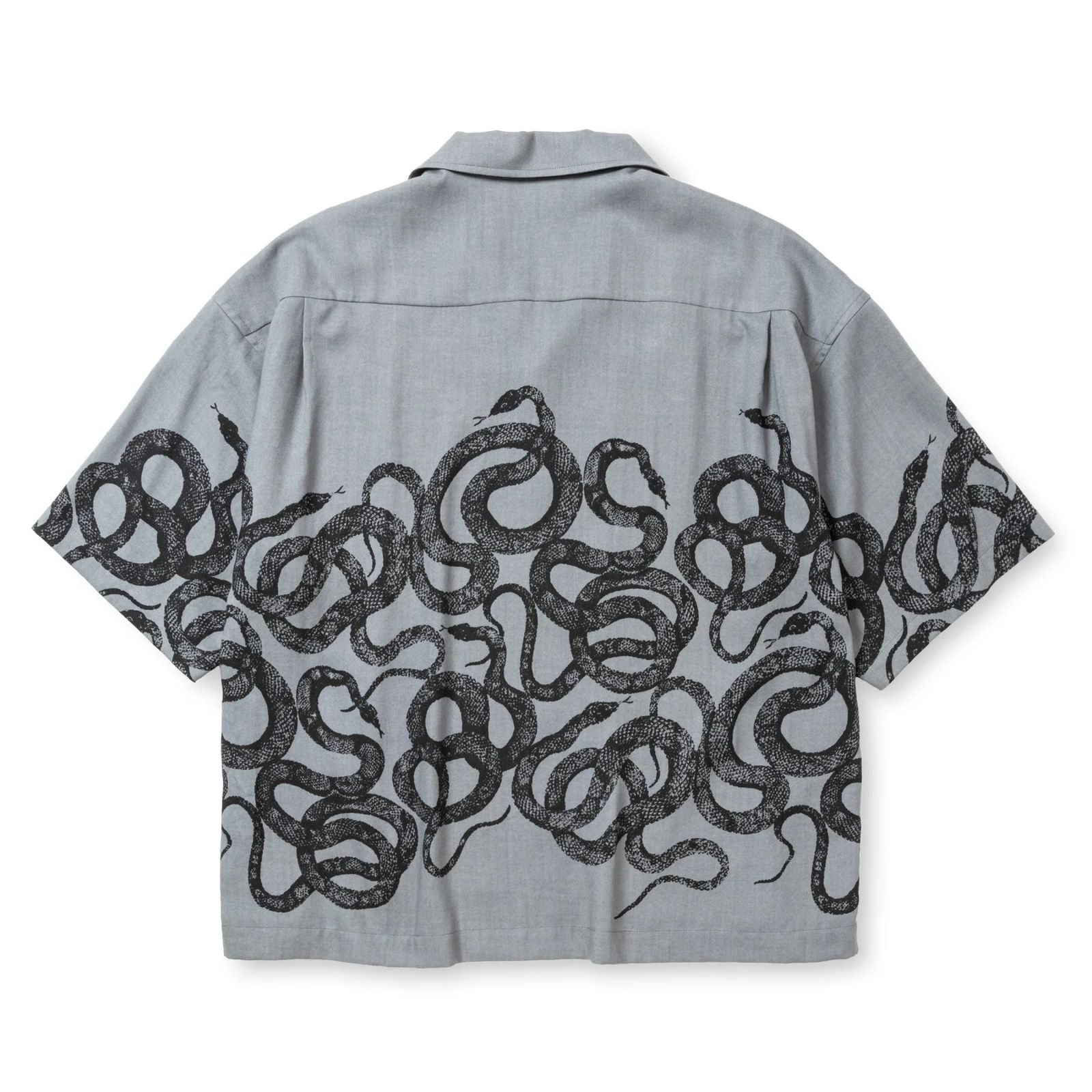 5 SLEEVES DROP SHOULDER SH (GRAY) / 5分袖 ドロップショルダー オープンカラーシャツ