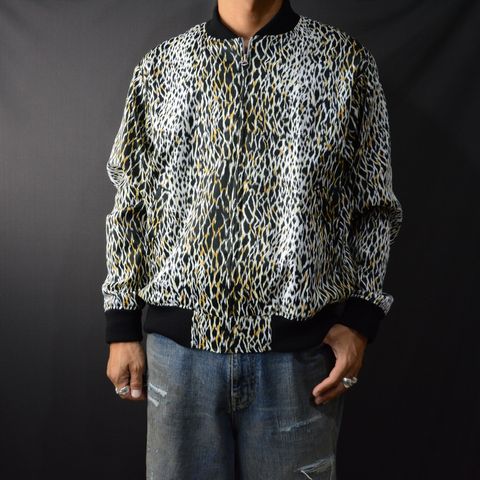 Leopard RC. Satin Rib Zip Blouson （WPT） レオパード アニマル柄 リブブルゾン