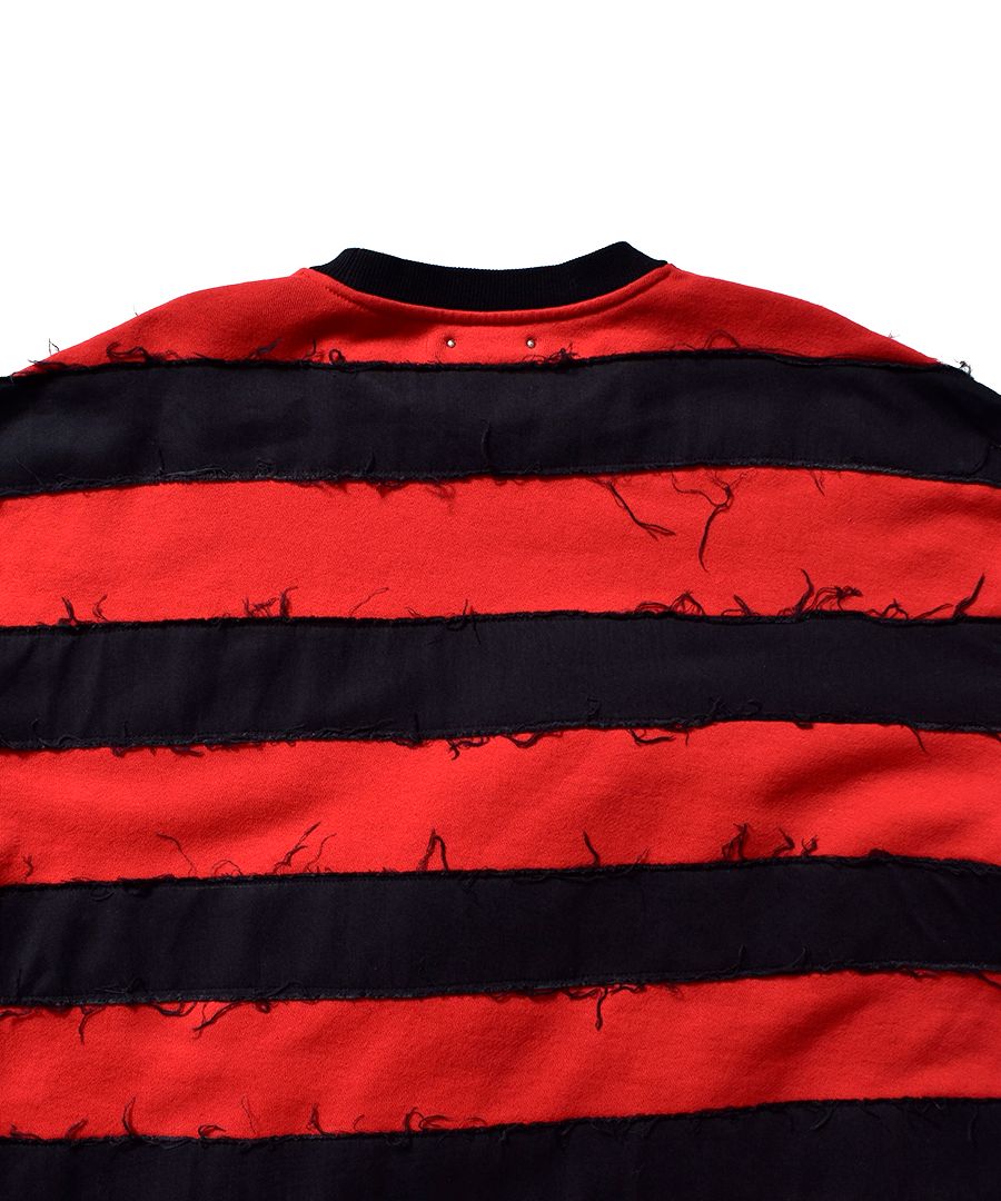 Bold Denim Border Crew neck Pullover