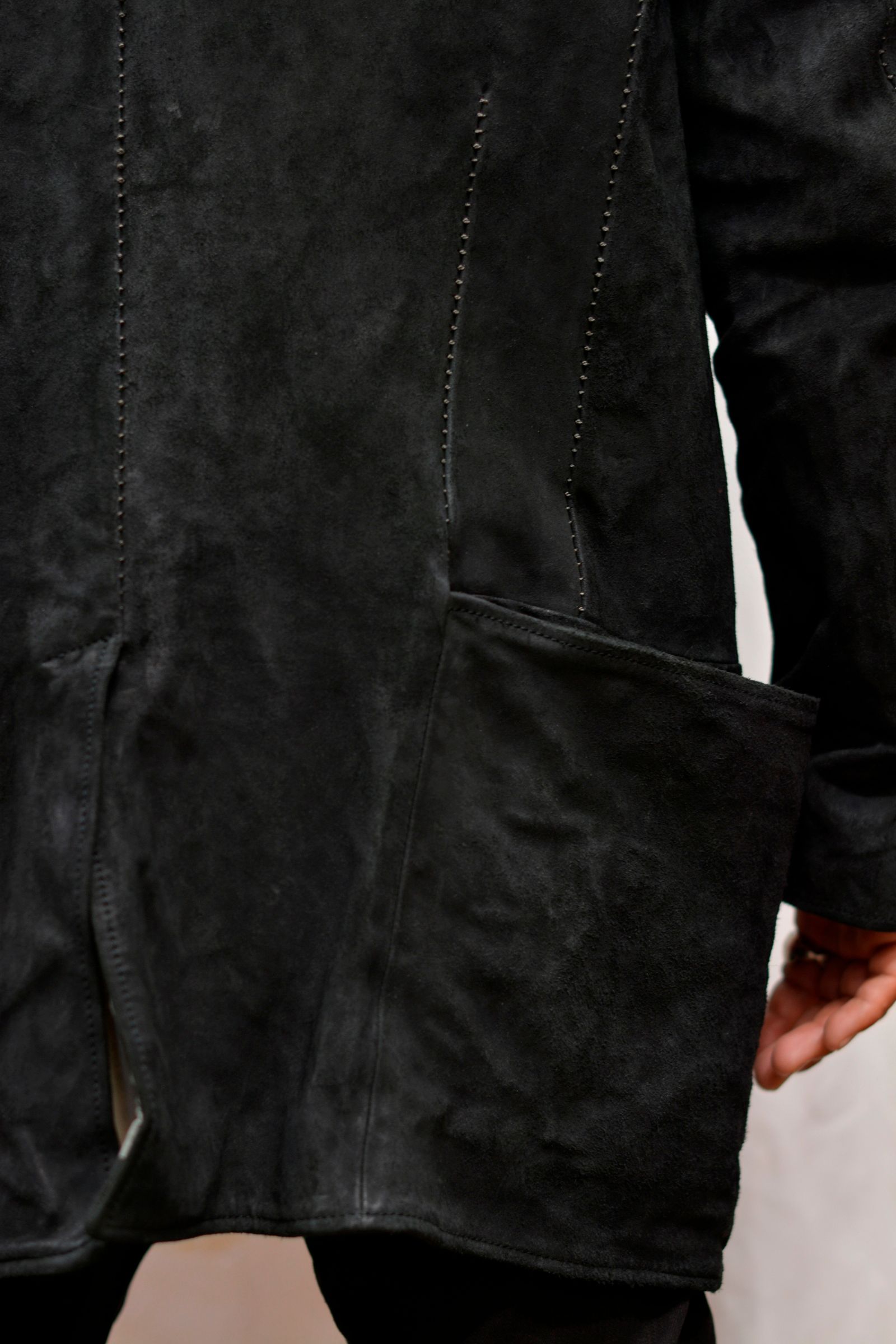 HORSE LEATHER BOTTON FRONT JACKET LINED #3