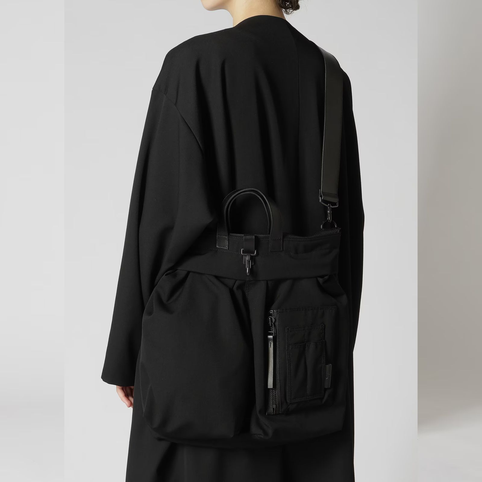 WOOL GABARDINE HELMET BAG （BLACK） /  ウールギャバ ヘルメット バッグ （ブラック）
