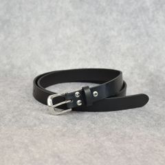 PLANE LEATHER NARROW BELT (BLACK)｜プレーン レザー ナロー ロングベルト｜CL-25AW021LE
