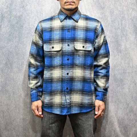 Heavy Cotton Flannel Ombre Work Shirt （BPT）｜フランネル オンブレチェック ワークシャツ｜MDFBF09503