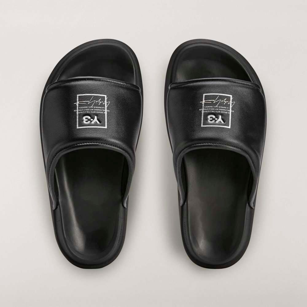 Y-3 SLIDE （BLACK） / ロゴ シャワーサンダル （ブラック）｜KI4033