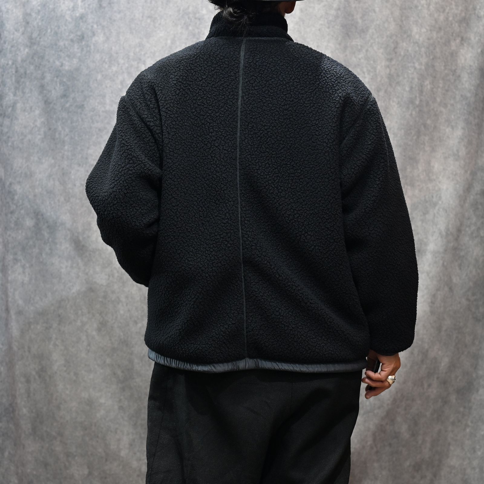 FLEECE LINER NYLON ZIP UP JACKET （BLACK）｜フリース リバーシブルジャケット （ブラック） PC-022-3623-10