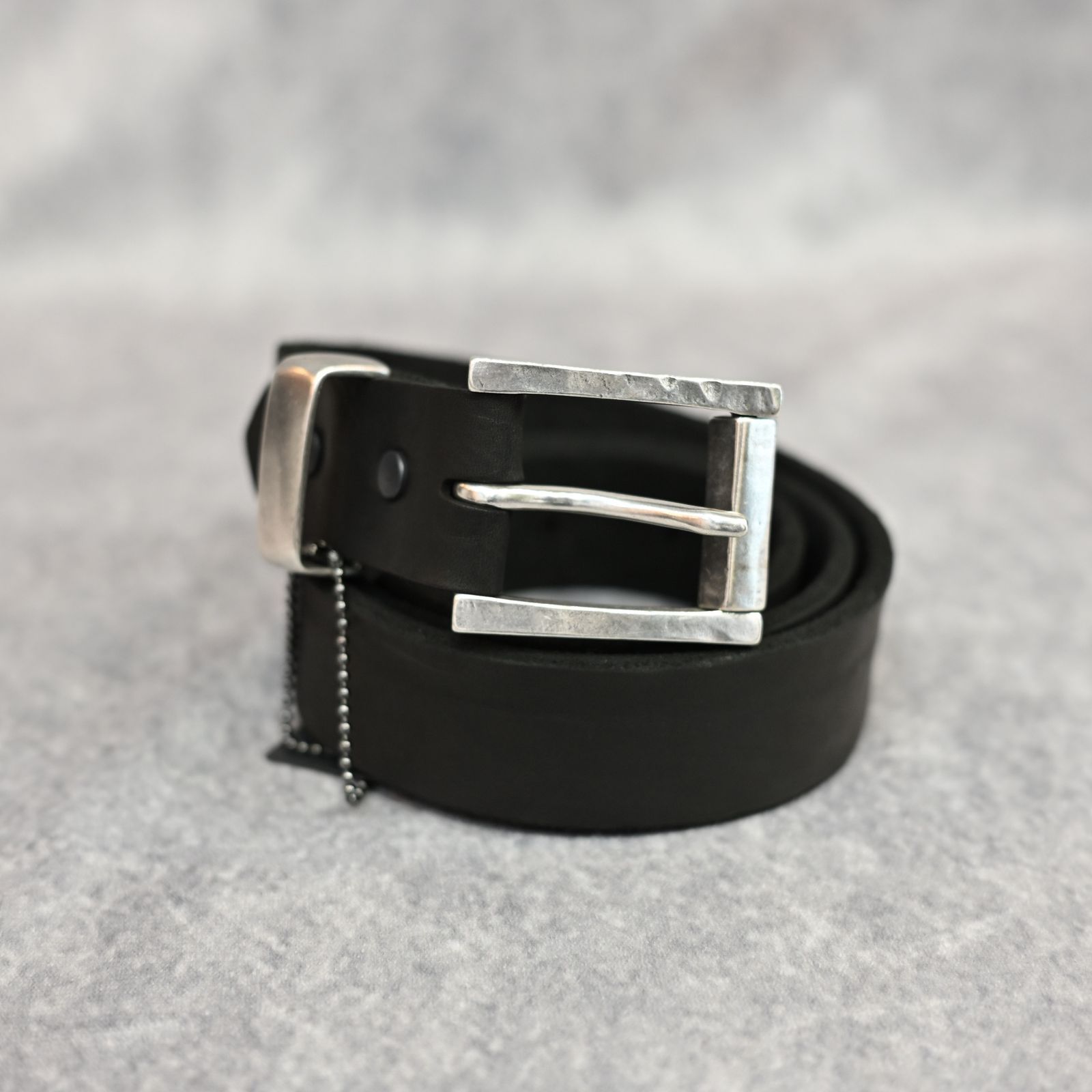 ダブルショルダー製品染め 35mm ベルト （BLACK）｜318-27