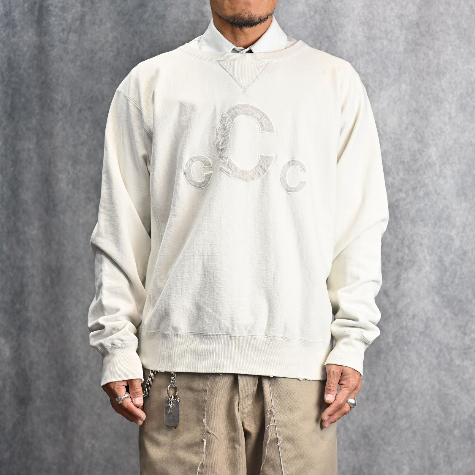 C LOGO FD RW  (OFF WHITE / オフホワイト) スウェット トレーナー 2401006M