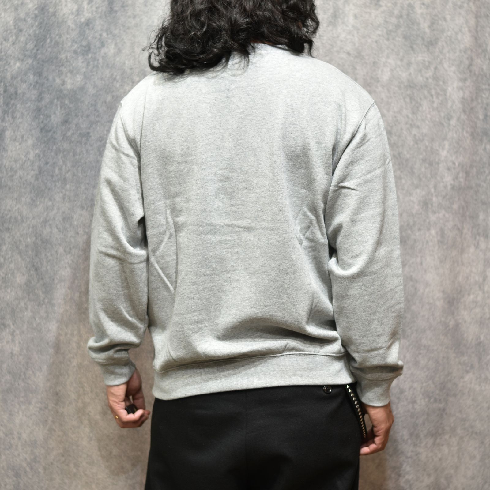 CUTRATE LOGO CREW NECK SWEAT (MIX GRAY)｜プリント スウェット トレーナー｜CR-26SS005