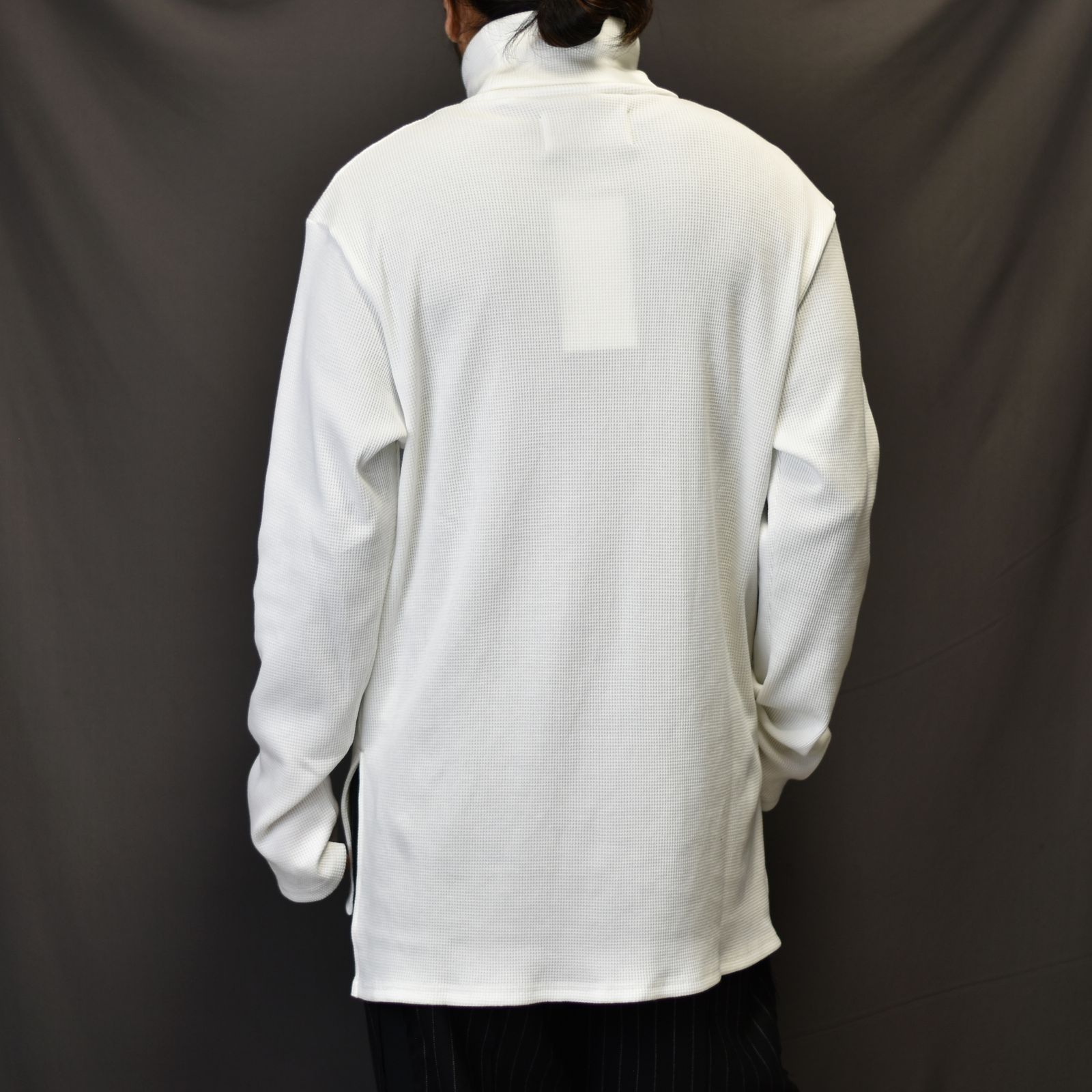 base layer turtle neck #17 (WHITE) / ワッフル タートルネック