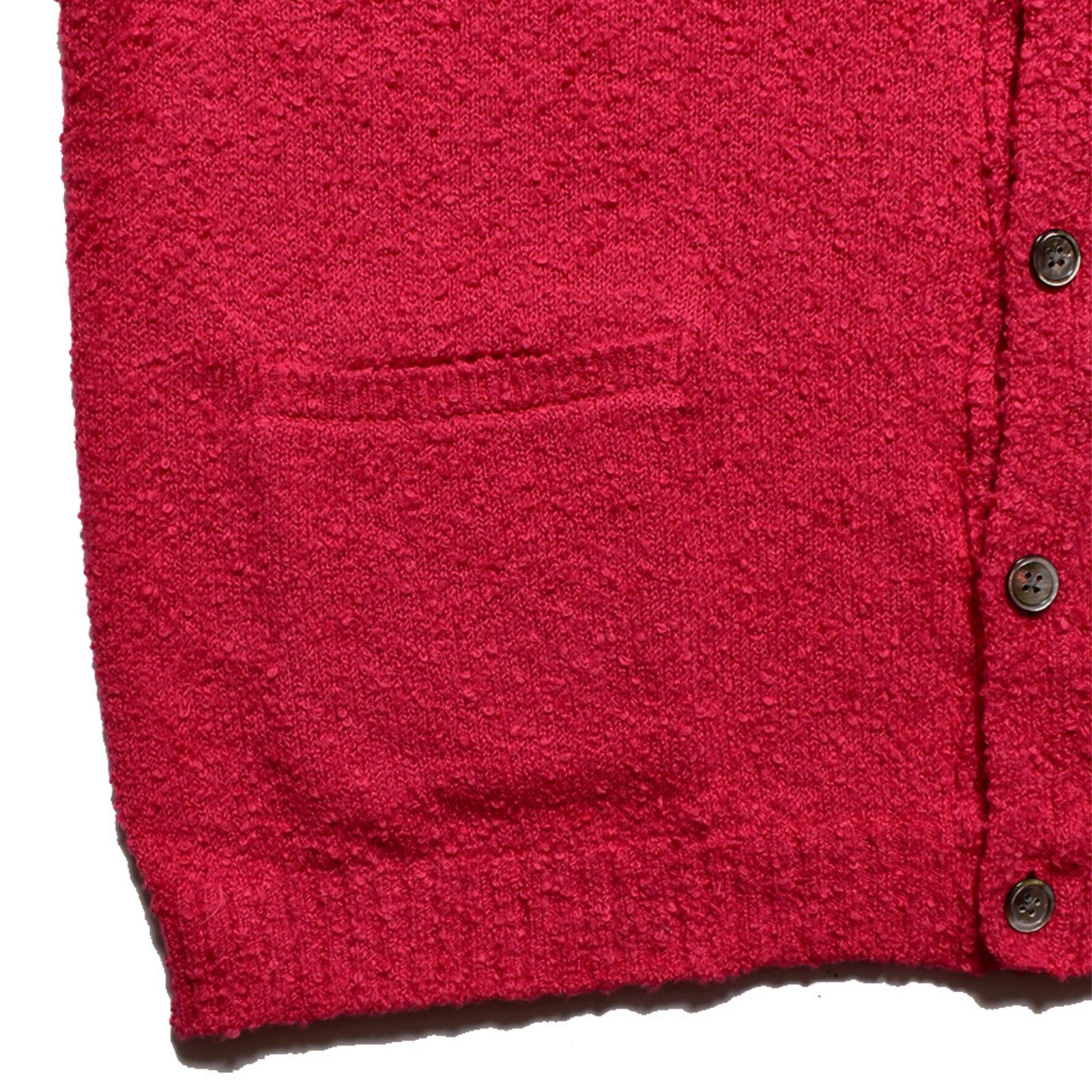 Grainy Cotton Knit Cardigan （PNK） / コットン カーディガン （ピンク）
