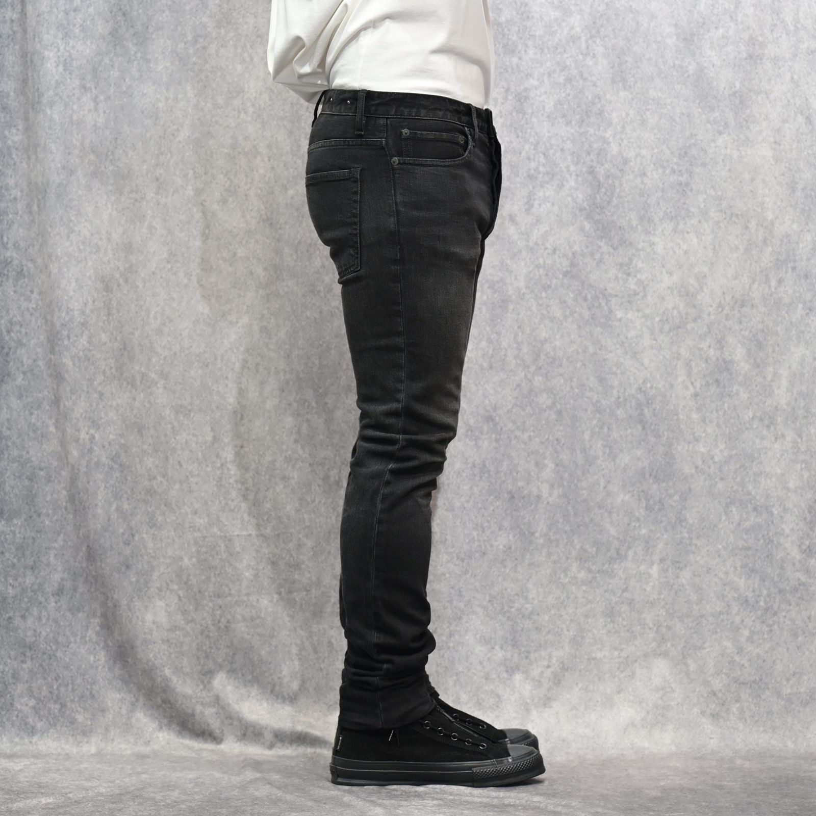 S.Slim STR 5pocket  （BKU） ｜スーパースリム デニムパンツ (ブラック)｜2604-1002