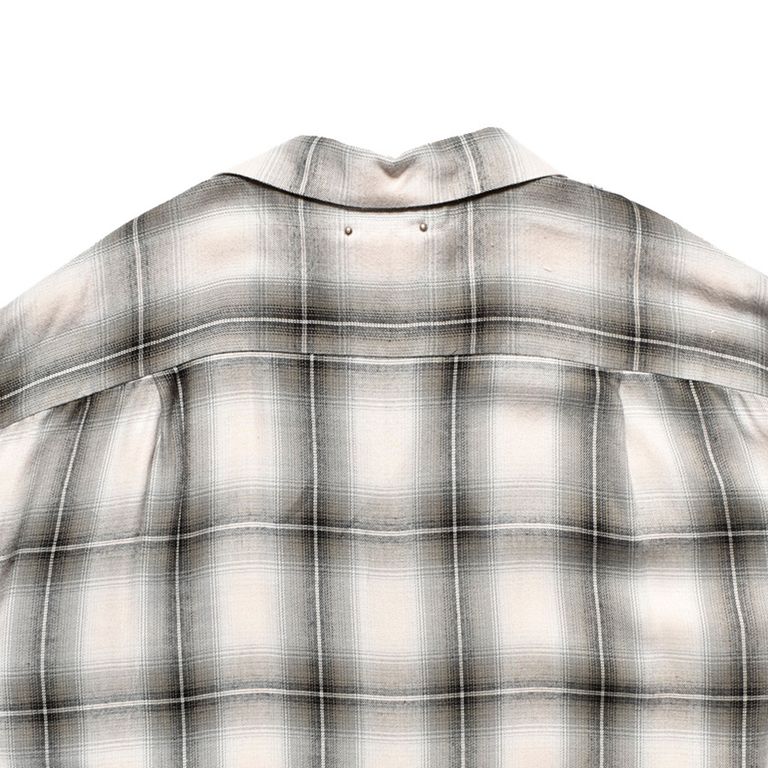 MINEDENIM - R.Ombre Open Collar SH (BLT) / レーヨンオンブレ