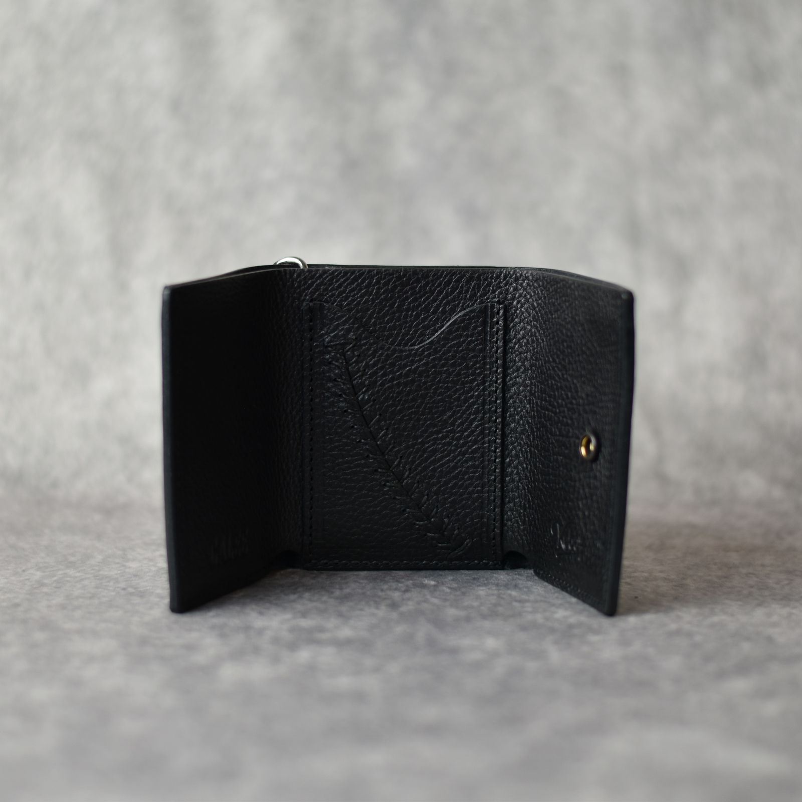 CALEE - × KEBOZ STUDS LEATHER MULTI WALLET (BLACK) / × ケボズ スタッズ レザー マルチウォレット  | chord online store