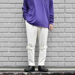MIXED TWEED BONDAGE TROUSERS (IVORY) / ミックスツイード ボンデージパンツ