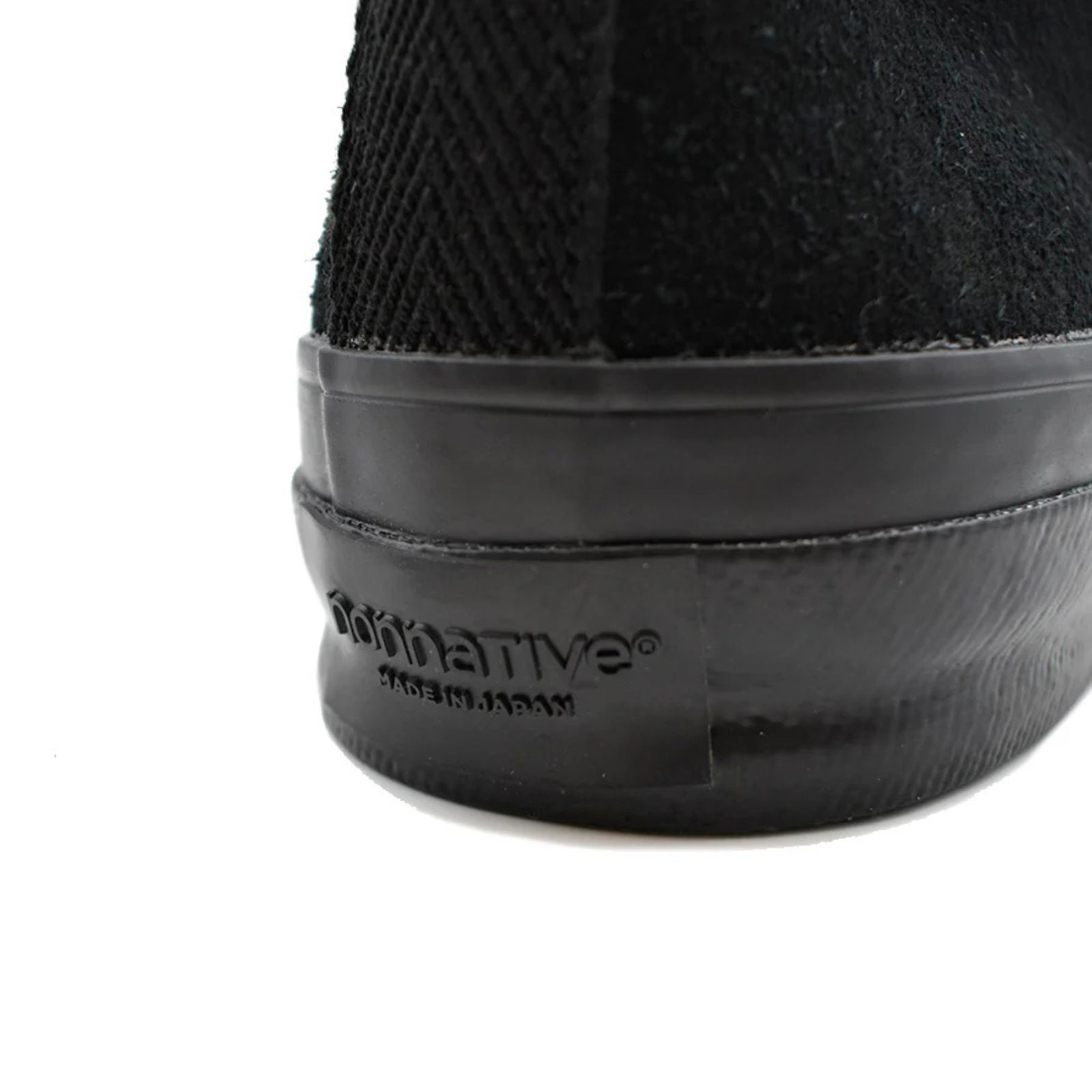 MINEDENIM × nonnative DWELLER TRAINER HI COW LEATHER WITH GORE-TEX by SPINGLE （BLACK × BLACK） / NNT-SN01
