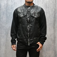 フレンチショルダー 製品染め クラブベスト （BLACK）｜1842-13