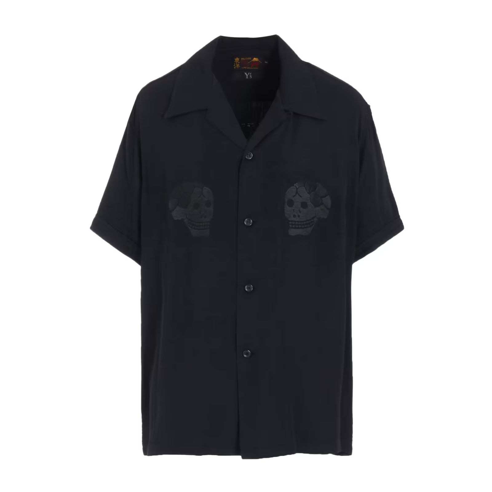 SUKASHIRT （BLACK） /  半袖シャツ スカシャツ （ブラック） YM-B55-215-1