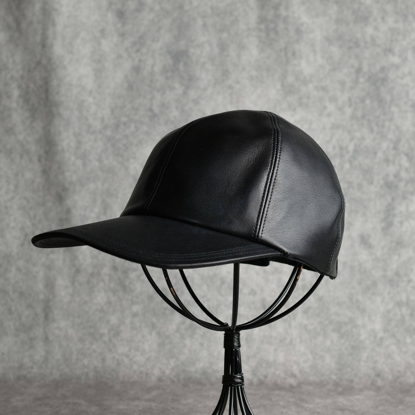 Steerhide Curved Visor Cap "LAPHROAIG" (BLACK) / ステアハイド キャップ