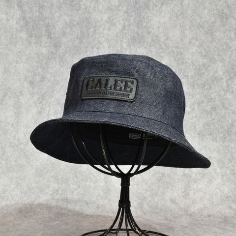 LEATHER WAPPEN DENIM BUCKET HAT (INDIGO BLUE)｜レザーワッペン デニム バケットハット｜CL-26AWCP003