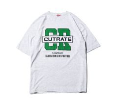 CUTRATE FOOTBALL TEAM LOGO DROPSHOULDER S/S T-SHIRT (ASH GRAY)
