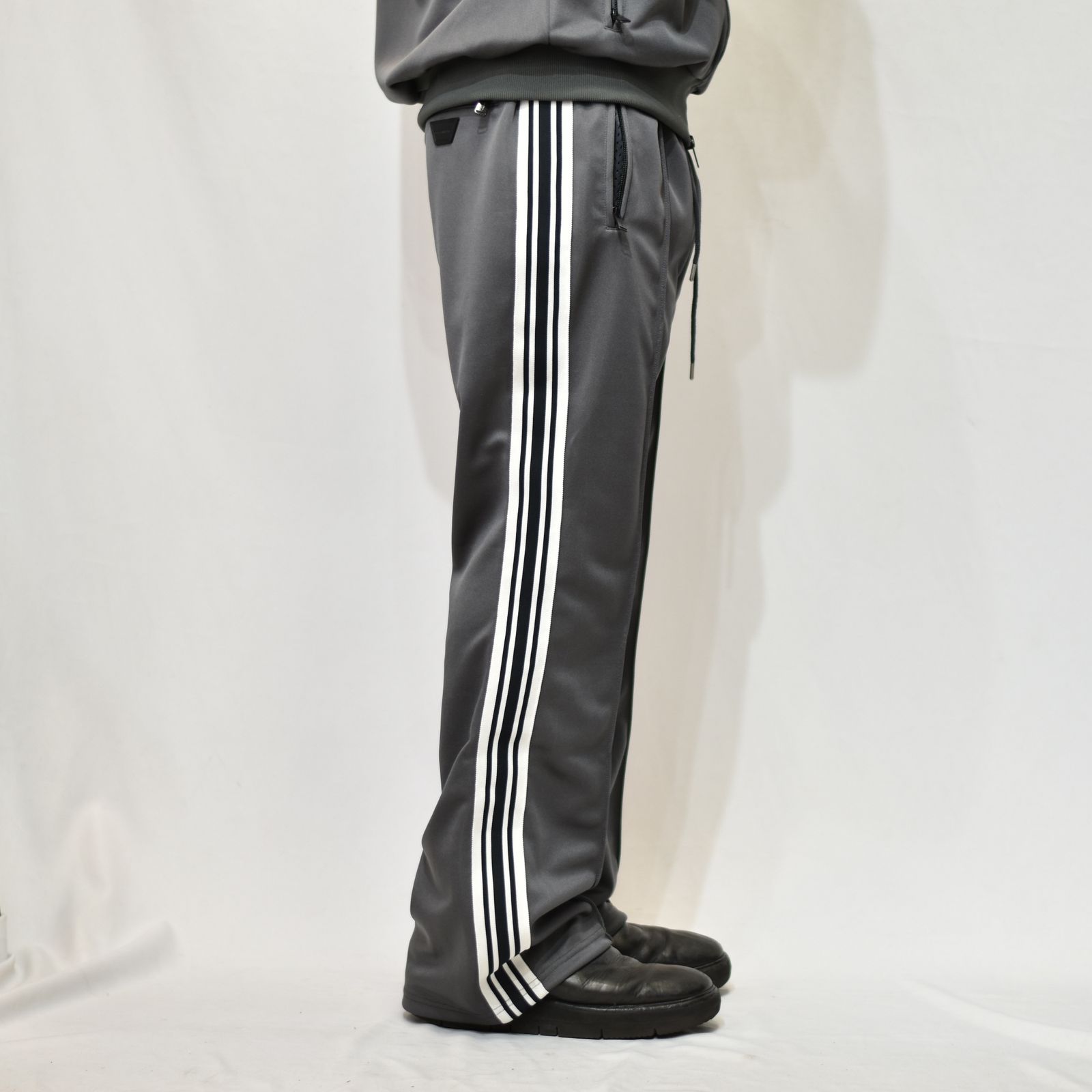 FORSOMEONE - FF TRACK PANTS (GRAY) トラックラインパンツ フレア