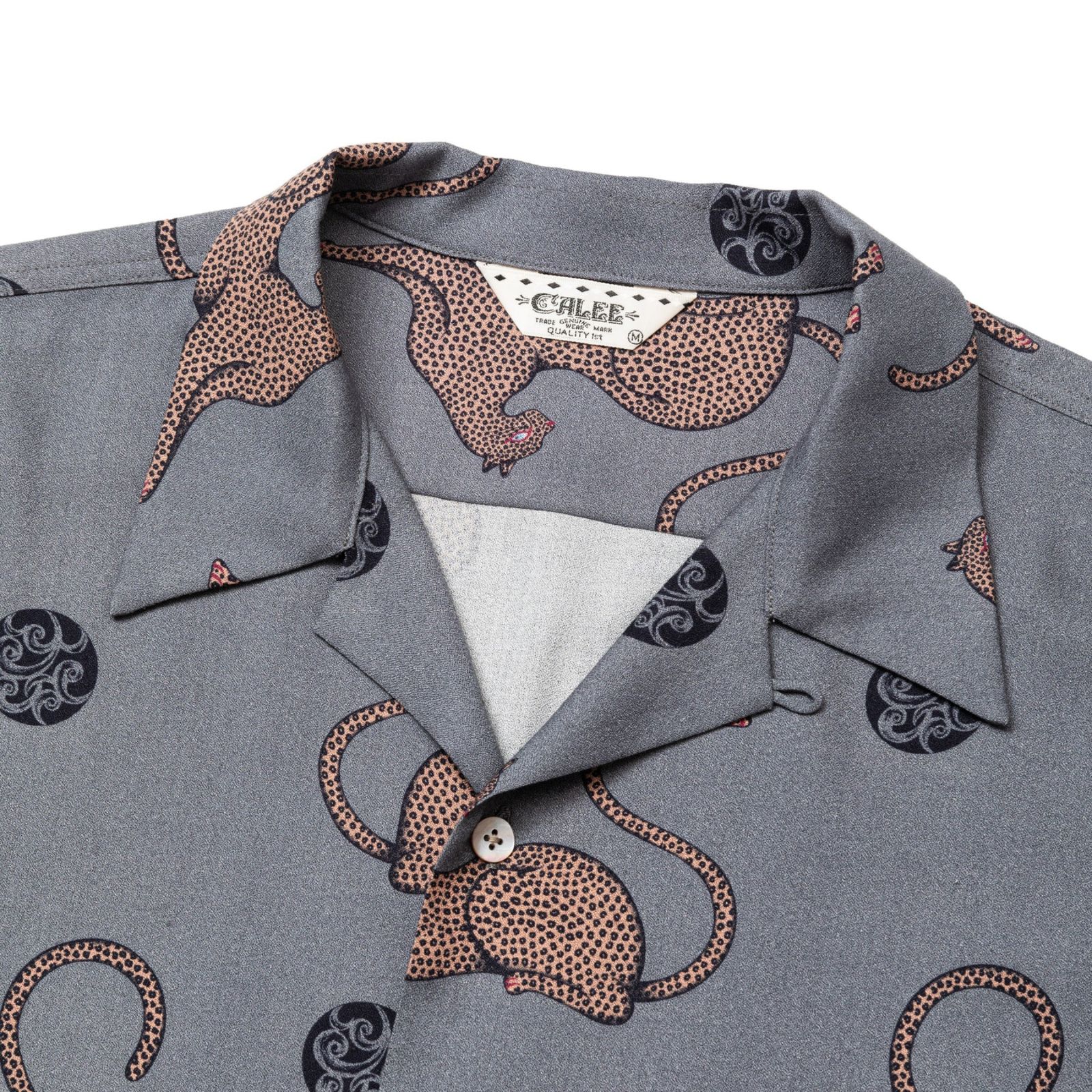 ×MIHO MURAKAMI PANTHER DOT PATTERN SH (CHARCOAL GREEN) / × 村上実帆 パンサー ドット パターン オープンカラーシャツ