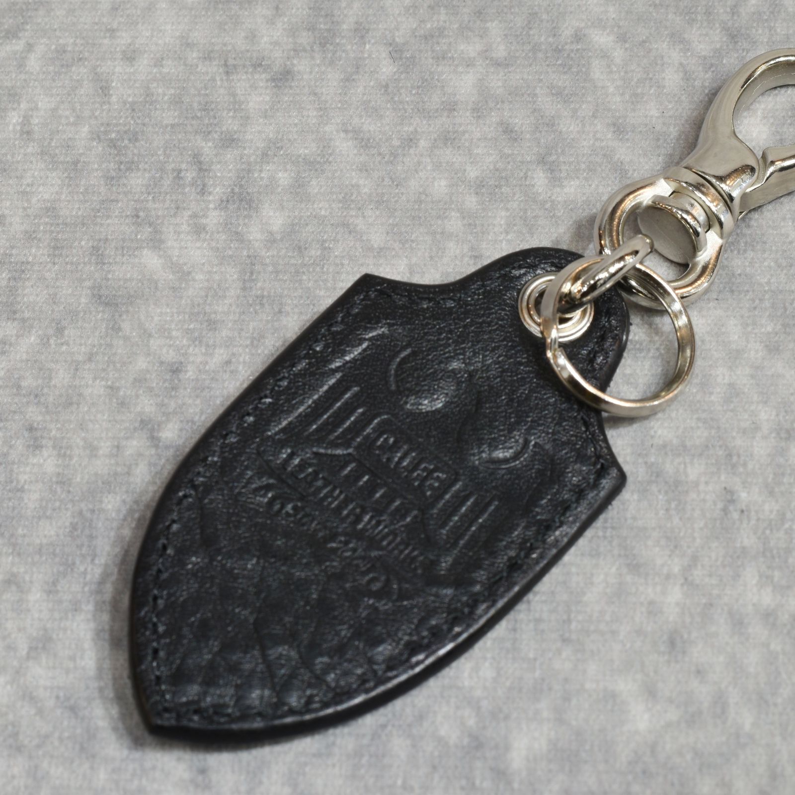 STUDS LEATHER KEY RING ＜TYPE A＞ (BLACK)｜キーリング・キーホルダー｜CL-26SS005LE