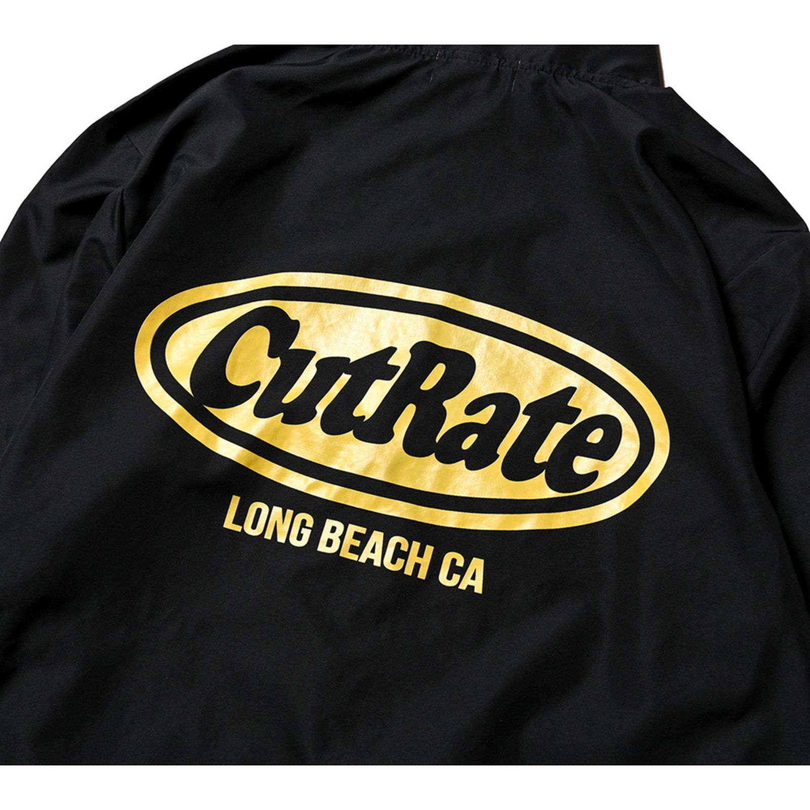 CUTRATE LOGO RIPSTOP STAND STAFF JACKET (BLACK×YELLOW) / リップストップ スタンドジャケット