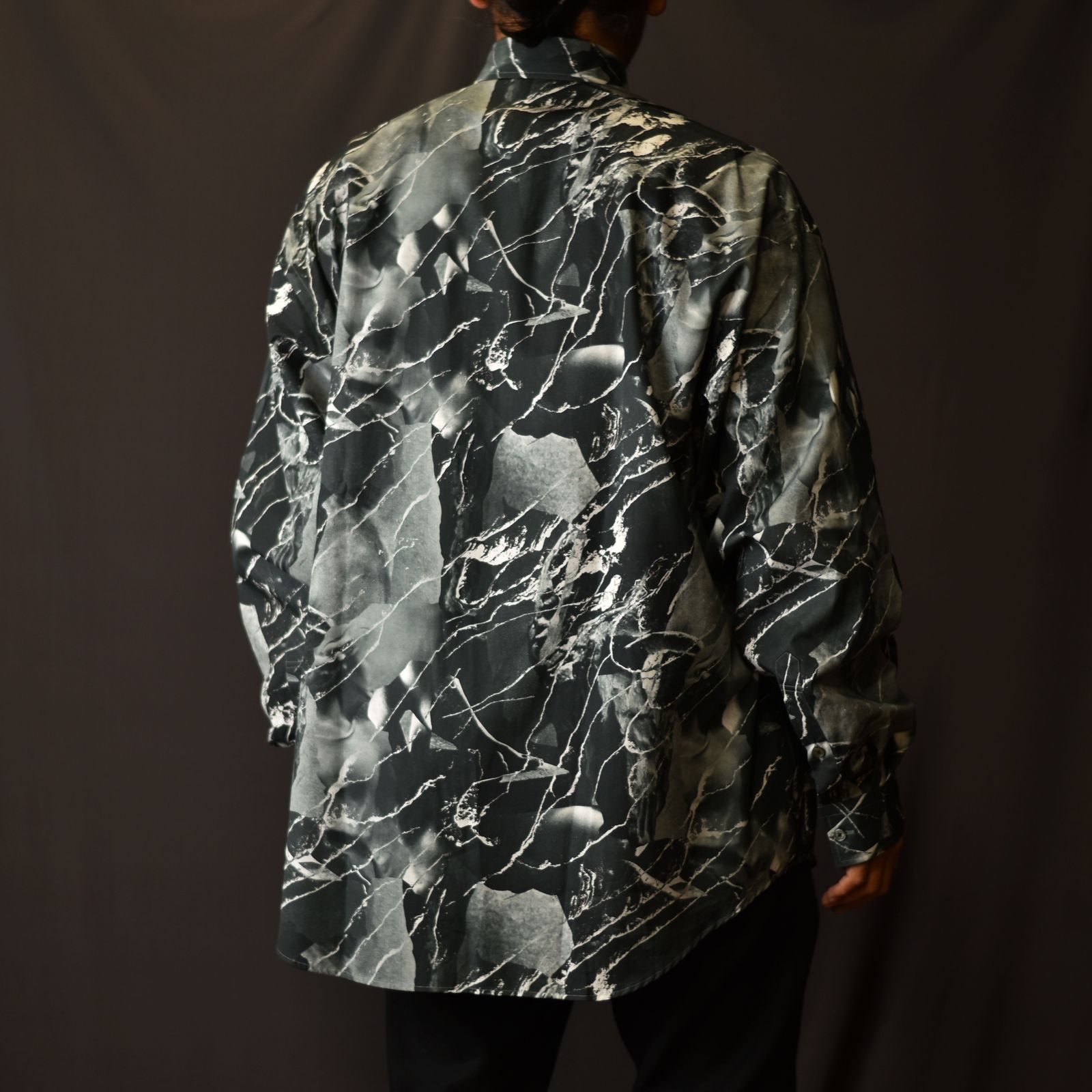Printed cotton oversized shirt ”