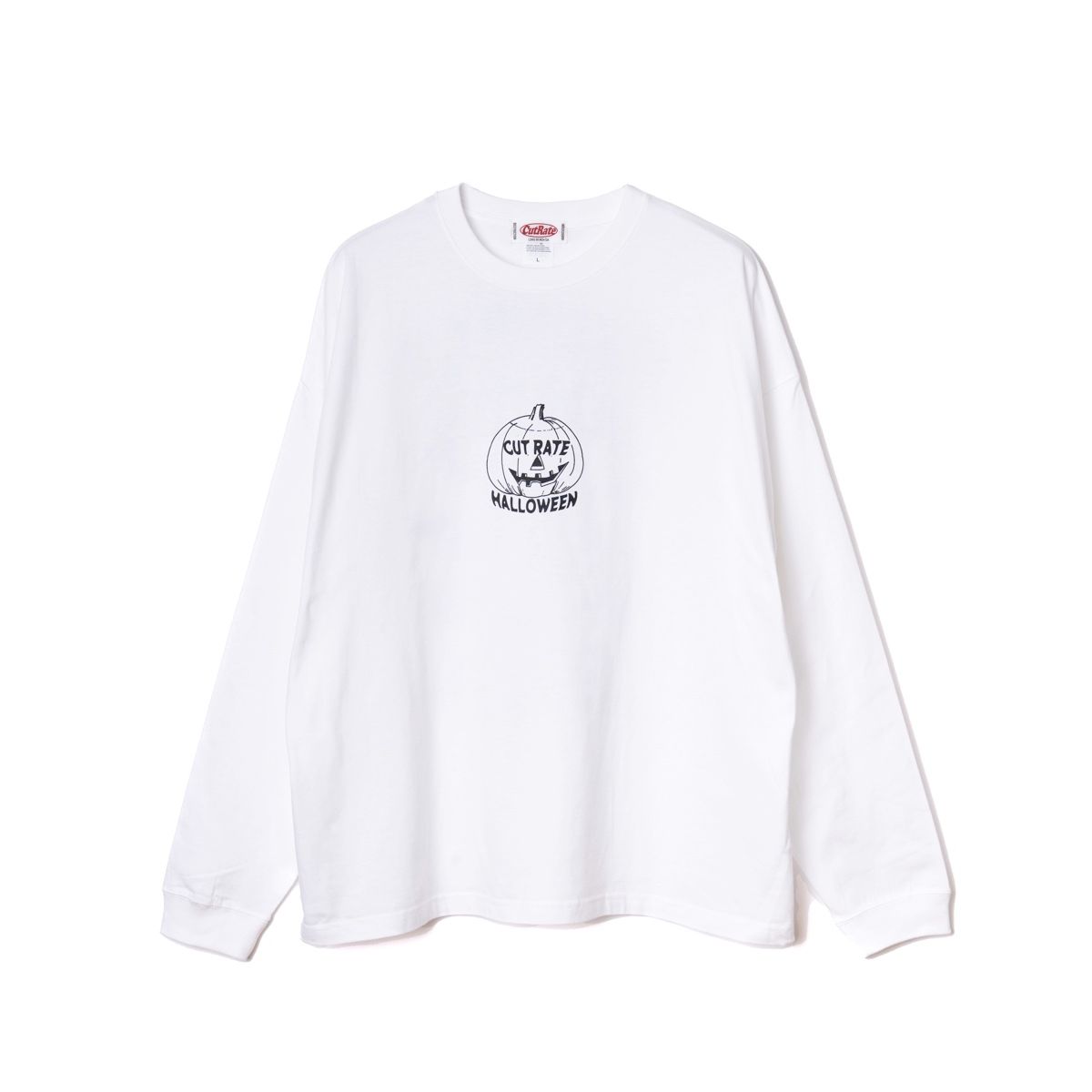 HORROR NIGHT DROP SHOULDER L/S TEE <WOLF> (WHITE) / ドロップショルダー ロンT