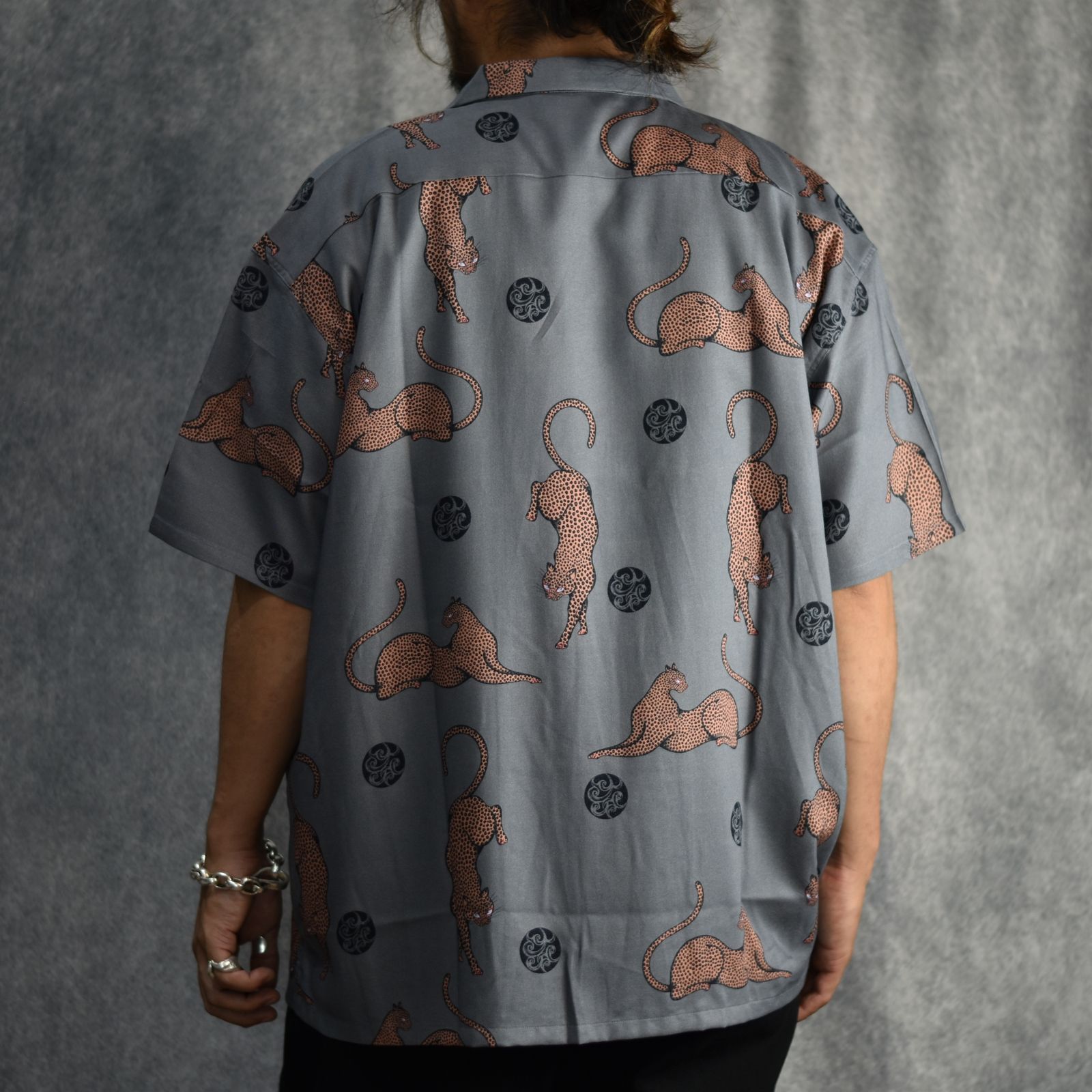 ×MIHO MURAKAMI PANTHER DOT PATTERN SH (CHARCOAL GREEN) / × 村上実帆 パンサー ドット パターン オープンカラーシャツ