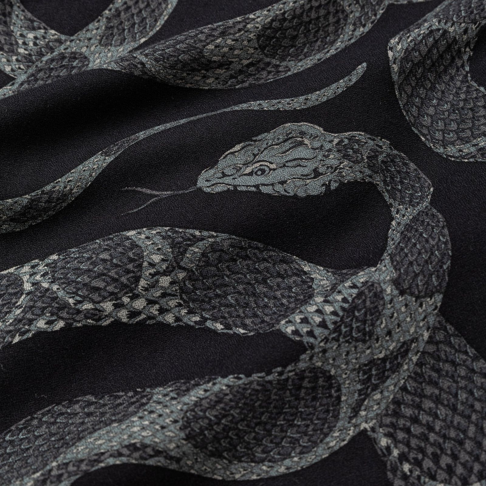 ALLOVER SNAKE PATTERN SH ＜EXCLUSIVE＞ (BLACK) / スネーク柄 半袖シャツ