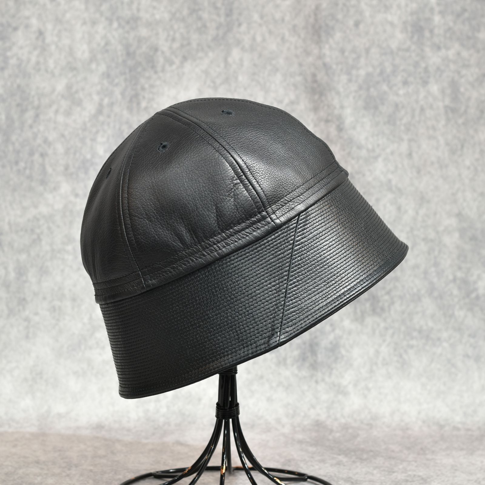 Cowhide Sailor Hat "SHEPHERD" (BLACK)｜カウハイド セーラーハット｜Y01014