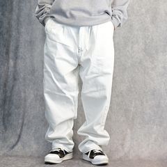 Denim Tucked Wide TRS （WHS） / ワイドデニムデニムワークパンツ （ホワイト）